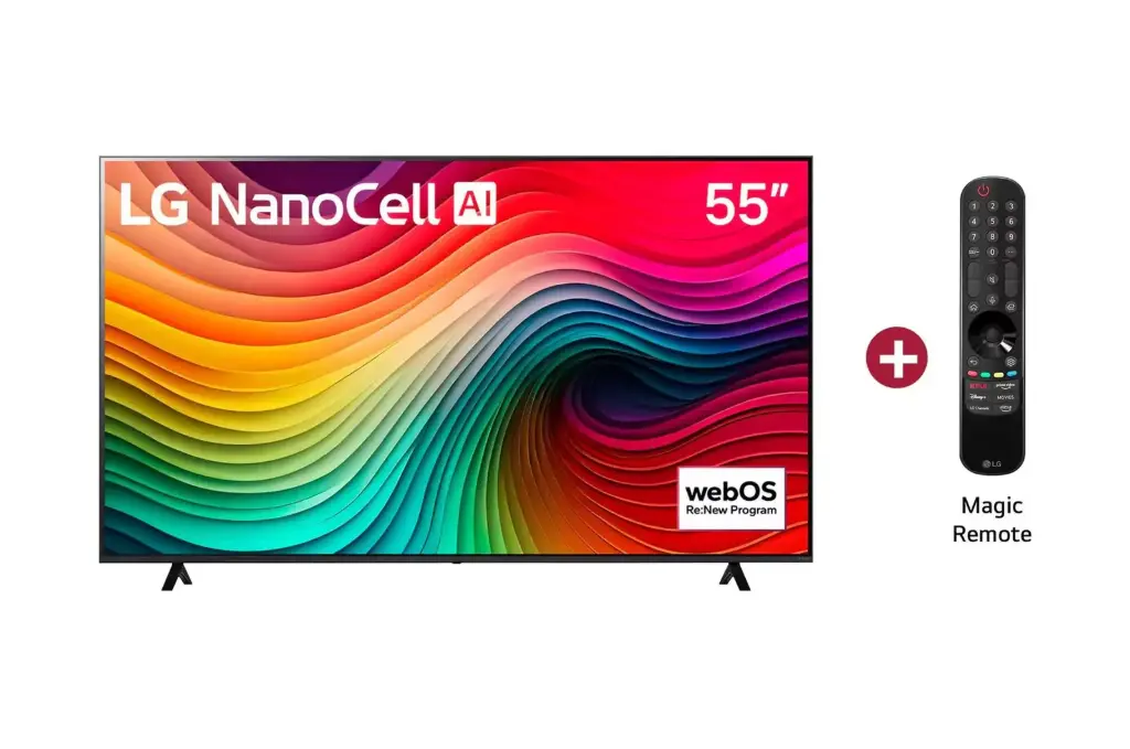 55NANO80TSA TV 55'' SMART TV - 4K NANO CELL, SMART TV, Control Magic Remote, ThinQ AI, AI Sound Pro - Ultra Surround, 4K Ultra HD