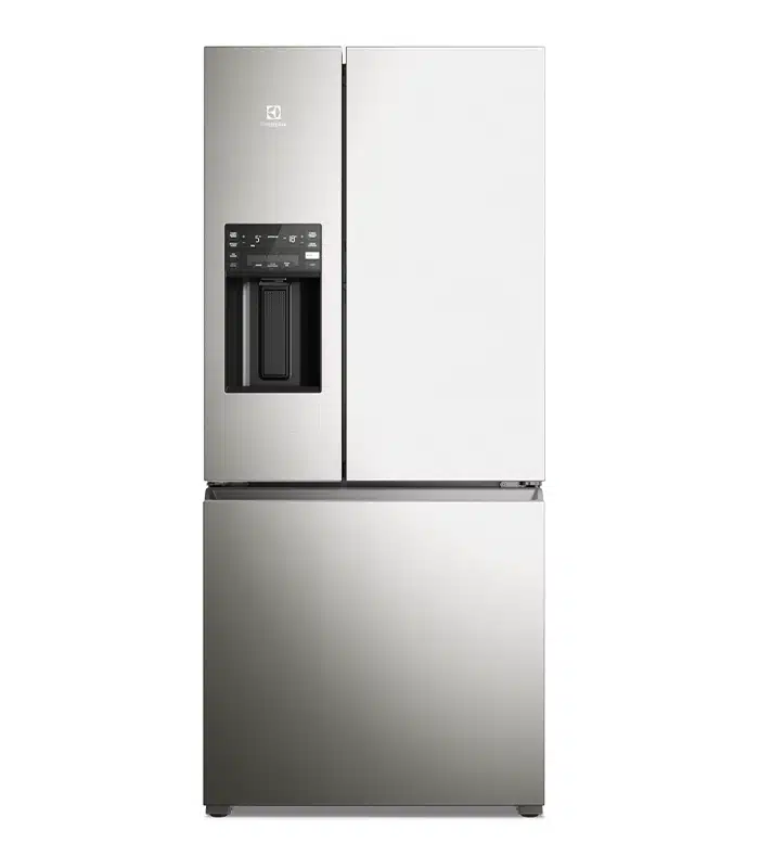 IM8IS Refrigerador Inverter de 540 Lts Dispensador agua y hielo, 3 puertas Inox