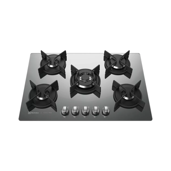 GC75U Encimera Encimera - 5 Hornallas - Vidrio espejado Negro