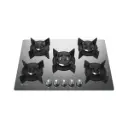 GC75U Encimera Encimera - 5 Hornallas - Vidrio espejado Negro