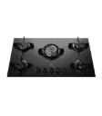KE5GP Encimera Encimera - 5 hotnallas - vidrio templado Negro