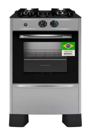 [44010101.003] COCINA BELEZA 5H SALTOS SILVER INOX/GE