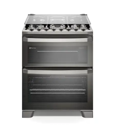 [FE5DC] FE5DC  COCINA A GAS DOBLE HORNO MESA INOX 5 H