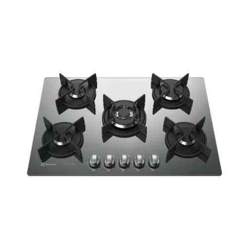 [GC75U] GC75U Encimera Encimera - 5 Hornallas - Vidrio espejado Negro